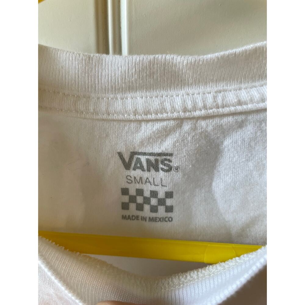 Vans white red checkered crop top women’s small - Picture 2 of 8